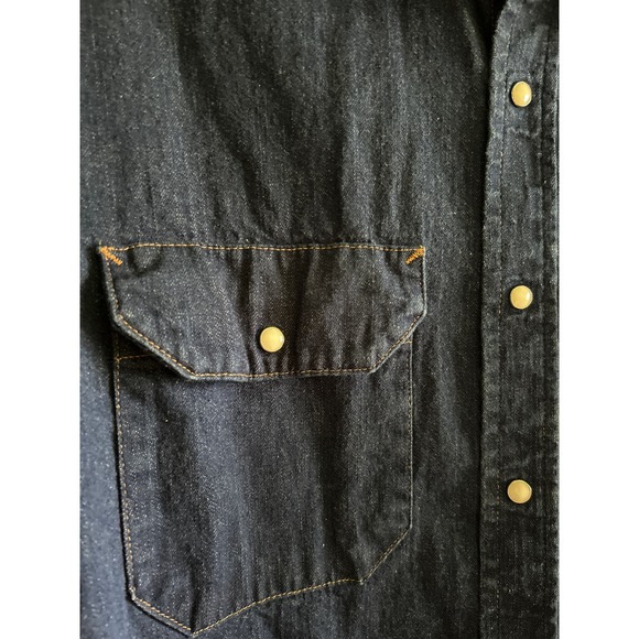 Big Ben pearl snap denim button-down size large men’s - Picture 4 of 6